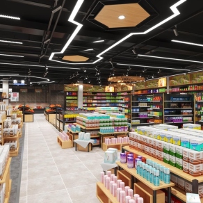 现代生活超市3D模型下载